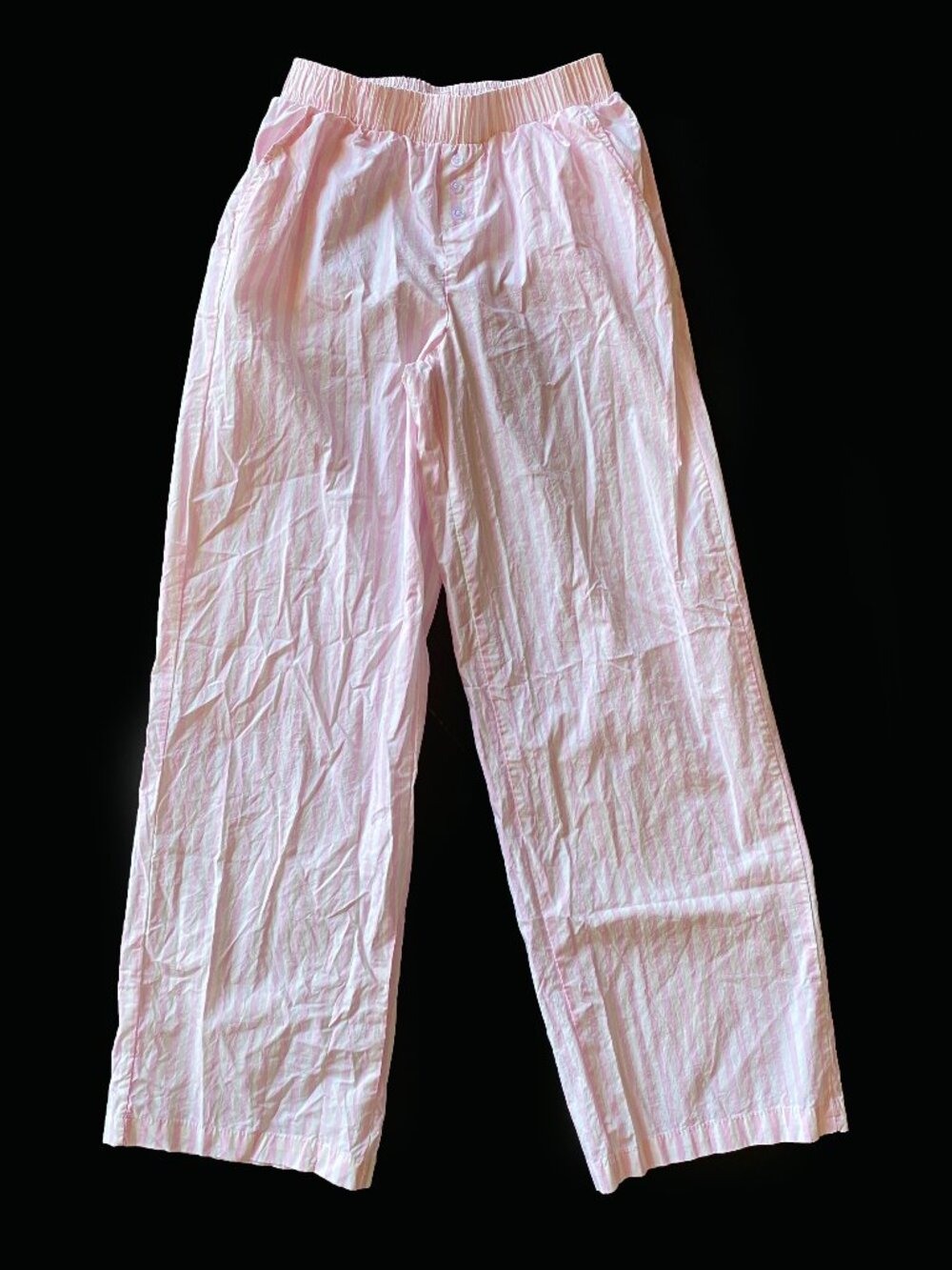 Better Together 100% Cotton Striped Pajama Pants Size XS Pink White